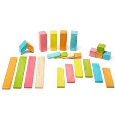 Magnetic Wooden Blocks, 24-Piece Set, Tints Assorted