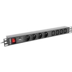 Iec pdu Lanberg Power Strip Rack Pdu (1U,10A,8X 230V,2M) Pdu-04E04I-0200-Iec-Bk