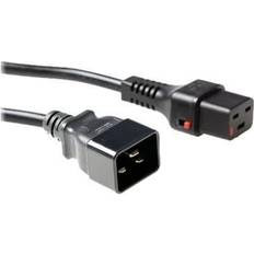 Intronics ASM IEC-PC1286 Power cable IEC LOCK 3x1.5mm2 IEC C20 straight IEC C19 straight M Z 3m black