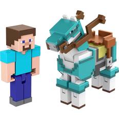 Minecraft steve figur Minecraft Armored Horse og Steve Figur Turkis