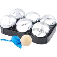 Boules Petanca De 6 Bolas Cromadas Con Estuche De Nailon Con Cremallera- 710 Gramos Cada Bola