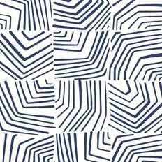 Seabrook Designs Linework Maze Imperial Blue Wallpaper