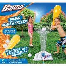 Banzai Rounders Banzai Grand Slam N Splash Sprinkler Baseball Game with Inflatable Bat and Ball