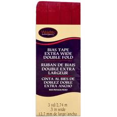 Wrights Double Fold Bias Tape 1/2 Inch 3 Yards Rood 117-206-065 3-Pack