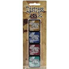 Ranger Tim Holtz Mini Distress Ink Pads kit #12 1 in. x 1 in. set of 4 colors