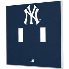 Strategic Printing New York Yankees Solid Design Double Toggle Light Switch Plate