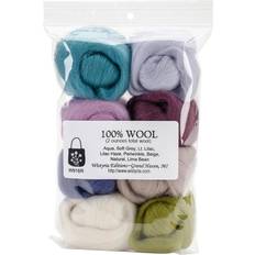 Wool Roving 12" .25oz 8/Pkg Tranquility