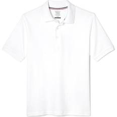 French Toast Boy's Short Sleeve Interlock Knit Polo - White