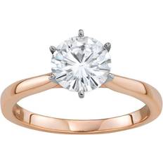 Gold - Solitaire Rings Charles & Colvard Solitaire Ring - Gold/Silver/Transparent