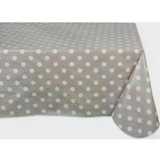 Design Imports Polka Dot Tablecloth Beige (259.08x152.4cm)