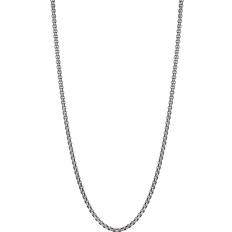 Gray Necklaces David Yurman Small Box Chain Necklace - Silver/Titanium