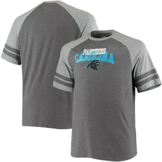 Fanatics Carolina Panthers Big & Tall Two-Stripe Tri-Blend Raglan T-Shirt Sr