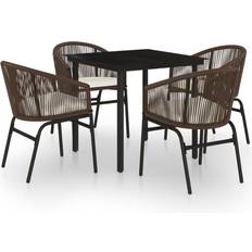 vidaXL 3099228 Patio Dining Set, 1 Table incl. 4 Chairs