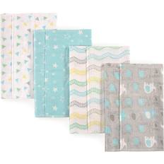 White Cloth Diapers Luvable Friends Flannel Burp Cloth 4-pack Gray Elephant