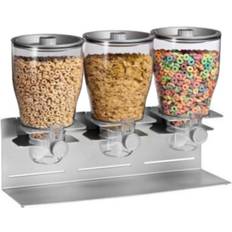 Kitchen Accessories Honey Can Do Triple Canister Dry Food Cereal Dispenser Kitchen Storage