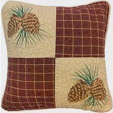 Donna Sharp Pine Lodge Complete Decoration Pillows Beige, Red (38.1x38.1cm)