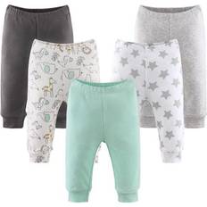 Elephants Pants Children's Clothing The Peanutshell Safari Pants - 5-Pack - Grey & Light Green (7315PAN5W)