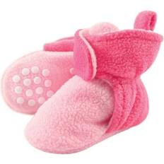Baby Fleece Booties - Light Pink/Dark Pink  