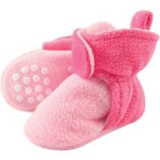 Baby Booties Luvable Friends Baby Fleece Booties - Light Pink/Dark Pink