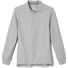 Gray Polo Shirts French Toast Toddler Boy's Long Sleeve Pique Polo - Heather Gray