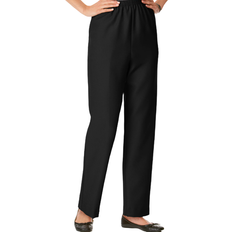 Alfred Dunner Classics Pull-On Straight Leg Pants - Black