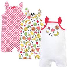 Square Playsuits Children's Clothing Touched By Nature Organic Cotton Rompers 3-pack - Fruit (10163243)