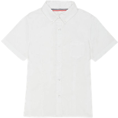 French Toast Girl's Short Sleeve Oxford Shirt - White