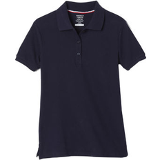 French Toast Girl's School Uniform Stretch Pique Polo Shirt - Navy