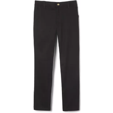 Black school trousers French Toast Girl's School Uniform Straight Leg Twill Pants - Black