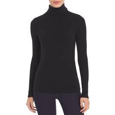 Sanctuary Ribbed Turtleneck Top - Black