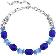 Chokers Necklaces 1928 Jewelry Beaded Necklace - Silver/Blue