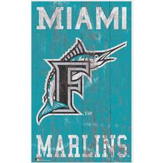 Fan Creations Miami Marlins Heritage Distressed Logo Sign Board