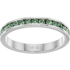 Traditions Jewelry Company August Birthstone Eternity Ring - Silver/Peridot