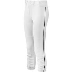 Mizuno Women's Belted Piped Softball Pant - White/Black