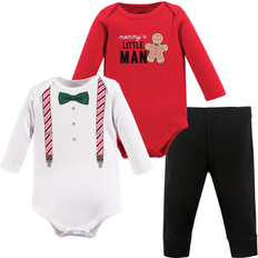 Other Sets Little Treasures Long Sleeve Bodysuits and Pants - Christmas Suspenders (11172538)