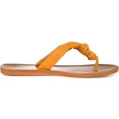 Women - Yellow Flip-Flops Journee Collection Brindle - Mustard