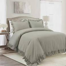 Lush Decor Reyna Duvet Cover Grey (264.16x228.6cm)