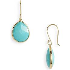 Turquesa Pendientes Ippolita 18K Yellow Gold Rock Candy Turquoise Pear Drop Earrings