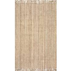 Carpets Nuloom Hand Woven Chunky Loop Jute Area Rug Natural, Brown 3x5"