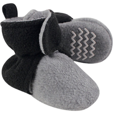 Fleece Indoor Shoes Hudson Fleece Lined Booties - Black/Heather Grey