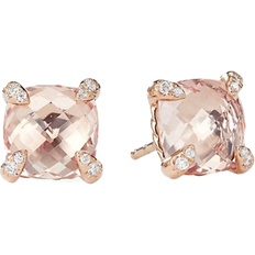 David Yurman Rose Gold Earrings David Yurman Chatelaine Stud Earrings - Rose Gold/Morganite/Diamonds