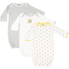 1-3M Nightgowns Children's Clothing Luvable Friends Sleep Gowns 3-pack - Yellow Owl (10133018)