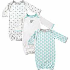 Green Nightgowns Children's Clothing Luvable Friends Sleep Gowns 3-pack - Mint/Grey Elephant (10133015)