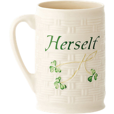 Belleek Pottery Shamrock Herself Cup & Mug 35.5cl