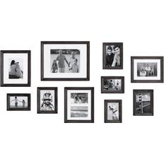 Kate and Laurel 10pc Bordeaux Frame Box Set Black Photo Frame 10pcs