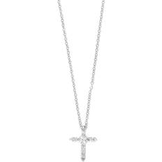 Effy Women Necklaces Effy Cross Pendant Necklace - White Gold/Diamonds