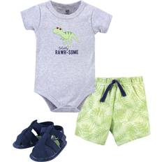 Green Other Sets Hudson Bodysuit, Shorts and Shoe 3-Piece Set - Rawr-Some Dino (10117152)