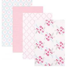 Flannel Receiving Blankets Floral 4-pack