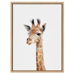 Kate and Laurel Animal Studio Giraffe Framed Art 45.7x61cm