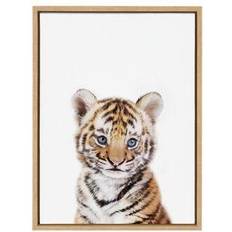 Kate and Laurel Baby Tiger Portrait Framed Art 45.7x61cm